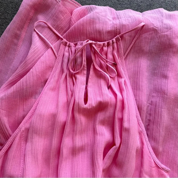 rag & bone Pink Melody Maxi Silk Blend Dress Small - Picture 4 of 9